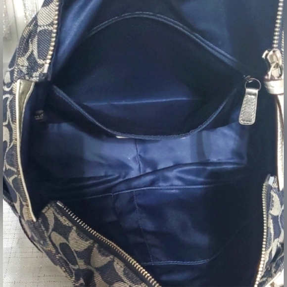 Coach INDIGO Denim Tote w/Signature "C" - Picture 8 of 12